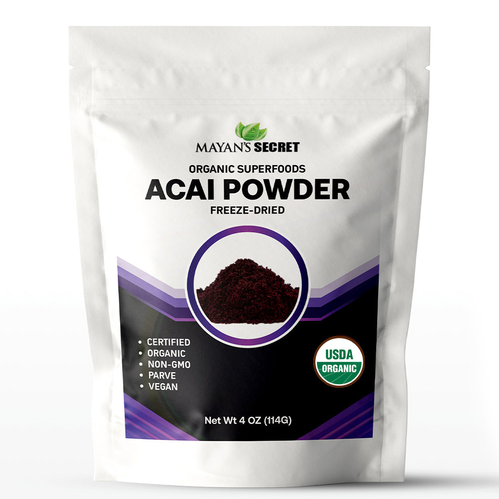 Antioxidant-Rich: Organic acai powder is packed with antioxidants that can help protect against cellular damage and chronic disease.