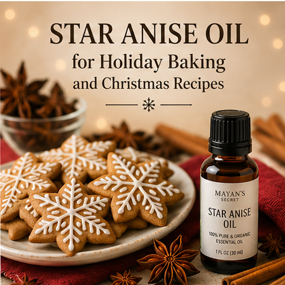star anise oil christmas cookies holiday baking essential oil