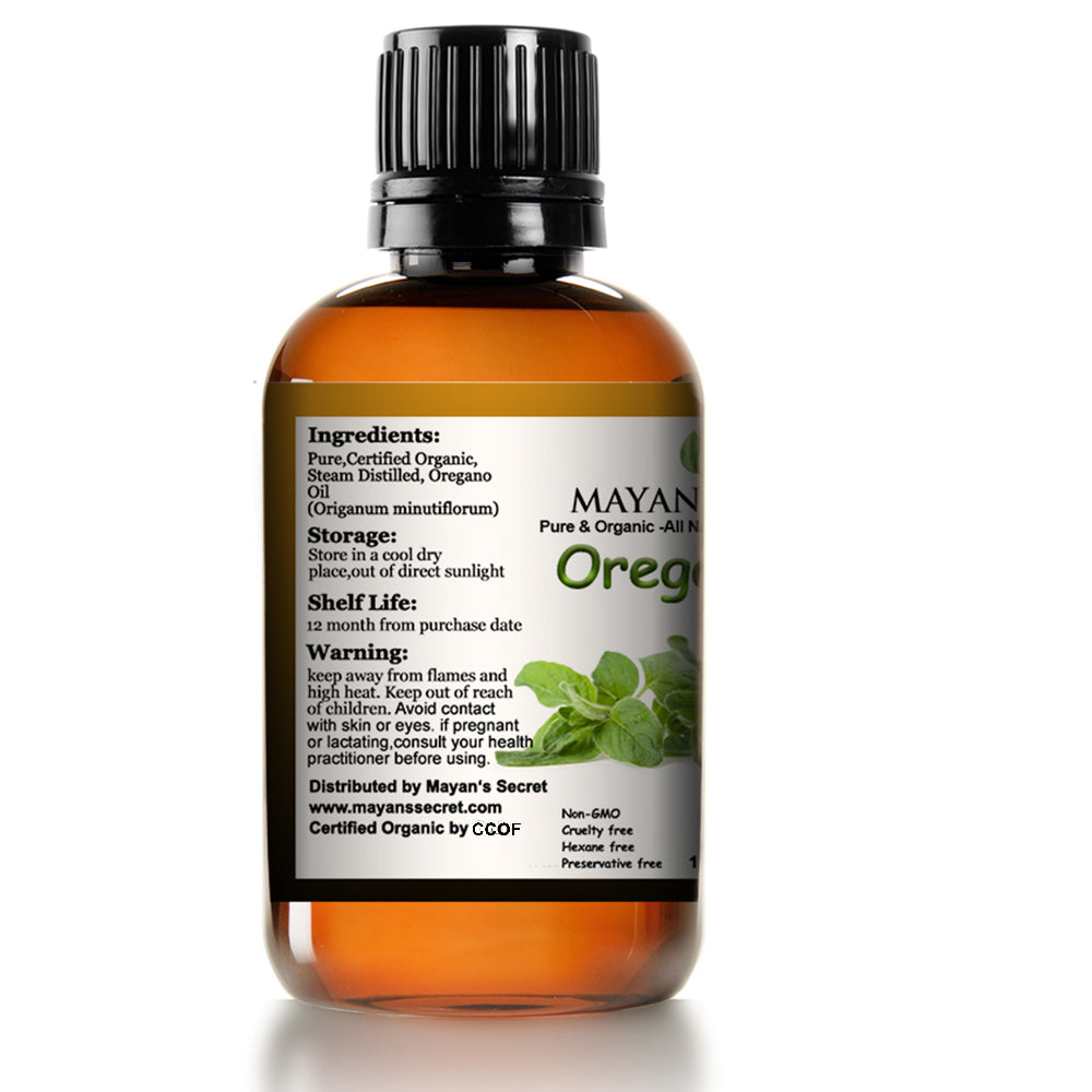 Mayan’s Secret USDA Certified Organic Oregano Essential Oil (100% Pure &amp; Natural - UNDILUTED) Huge 1oz Bottle - Perfect for Aromatherapy, Relaxation, Skin Therapy &amp; More