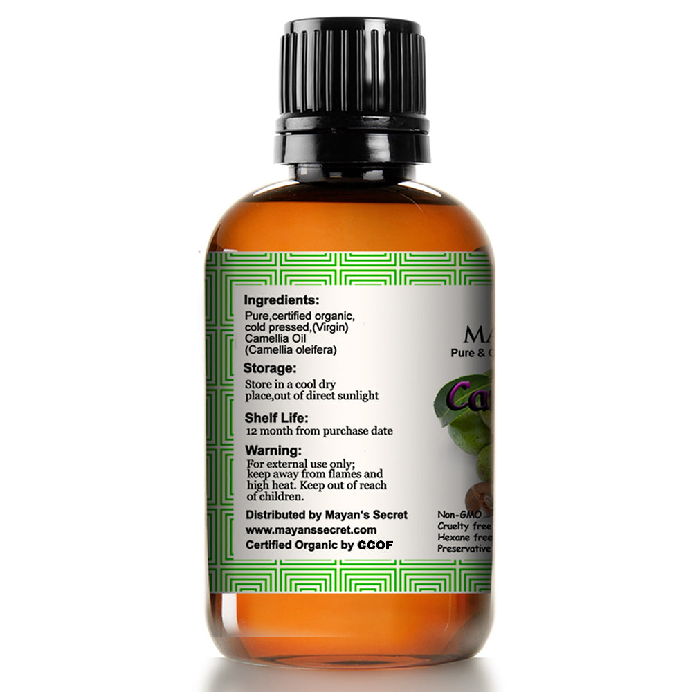 Organic Camellia Seed Essential Oil  Cold-pressed from Camellia oleifera seeds