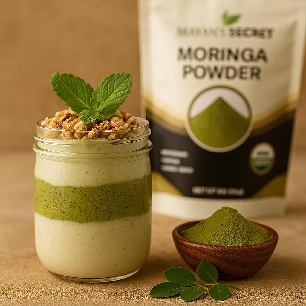 Mayan's Secret - Pure Moringa Powder Organic 12oz, Superfood for Energy &amp; Immunity | Non-GMO, Vegan, Gluten-Free