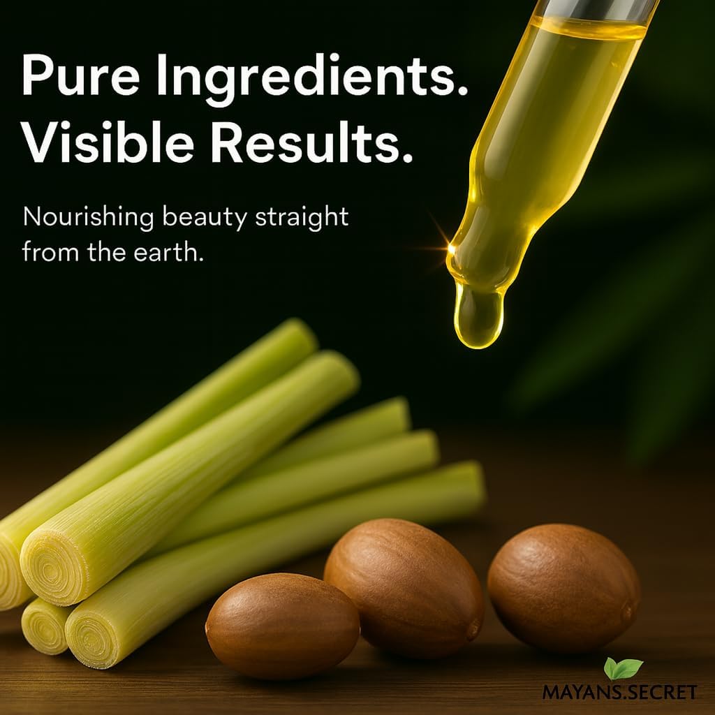 USDA Certified Organic Lemongrass Essential Oil (100% Pure &amp; Natural - UNDILUTED) 1oz