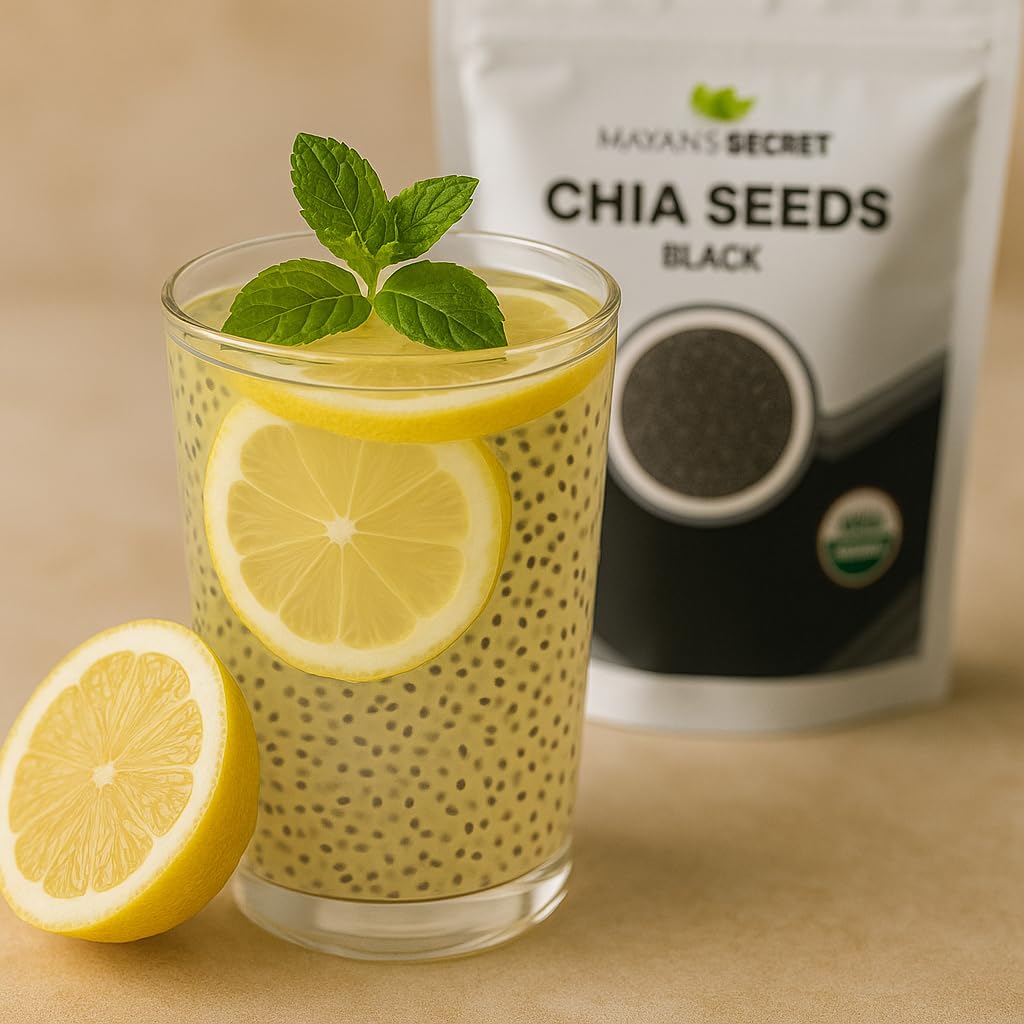 Mayan's Secret - Organic Chia Seeds Black – USDA Certified, Non-GMO, Vegan, Gluten-Free Superfood - Omega-3 (2 lbs) (907g)