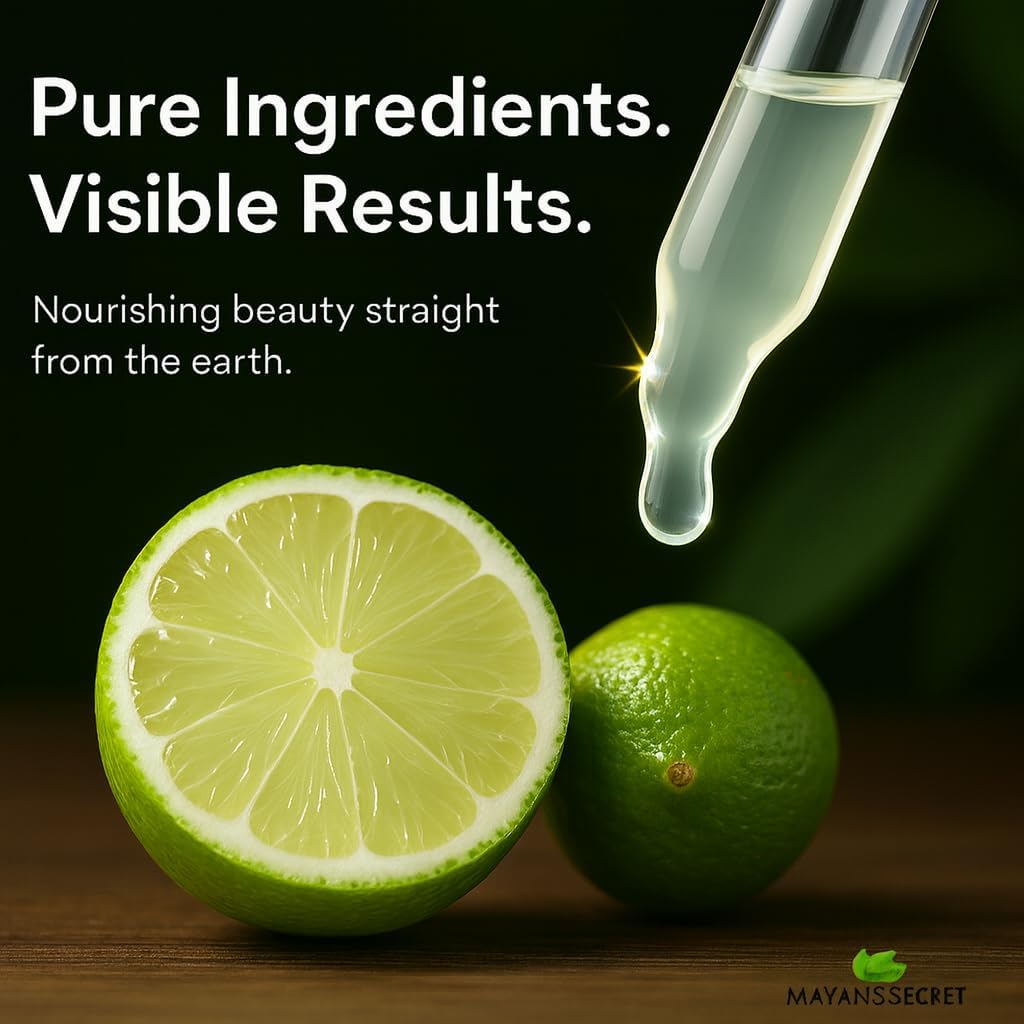 Mayan’s Secret USDA Certified Organic Key Lime Essential Oil for Diffuser &amp; Reed Diffusers (100% Pure &amp; Natural - UNDILUTED) 1oz Bottle