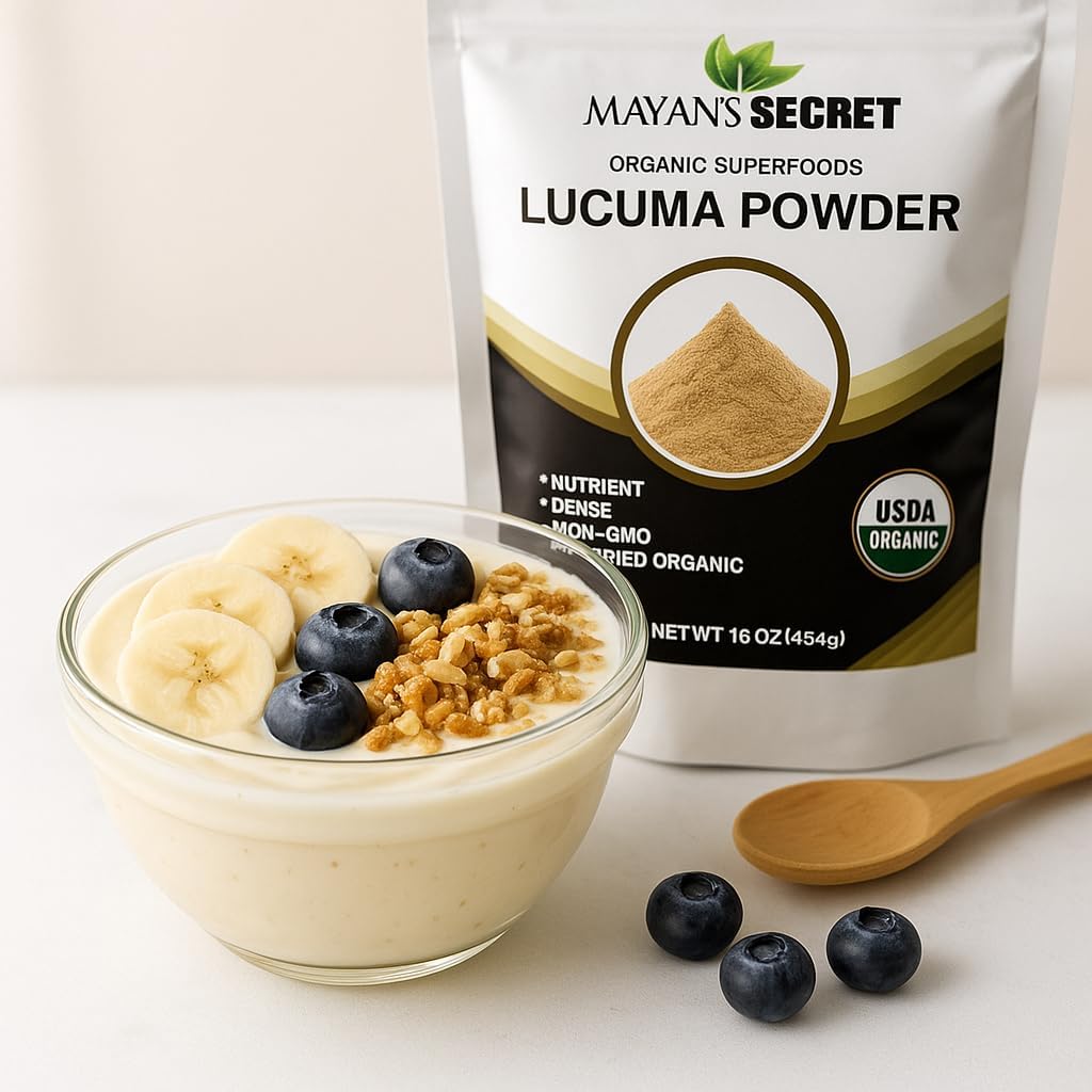 Mayan's Secret Certified Organic Lucuma Powder, 16 oz/Pack | High in nutrients