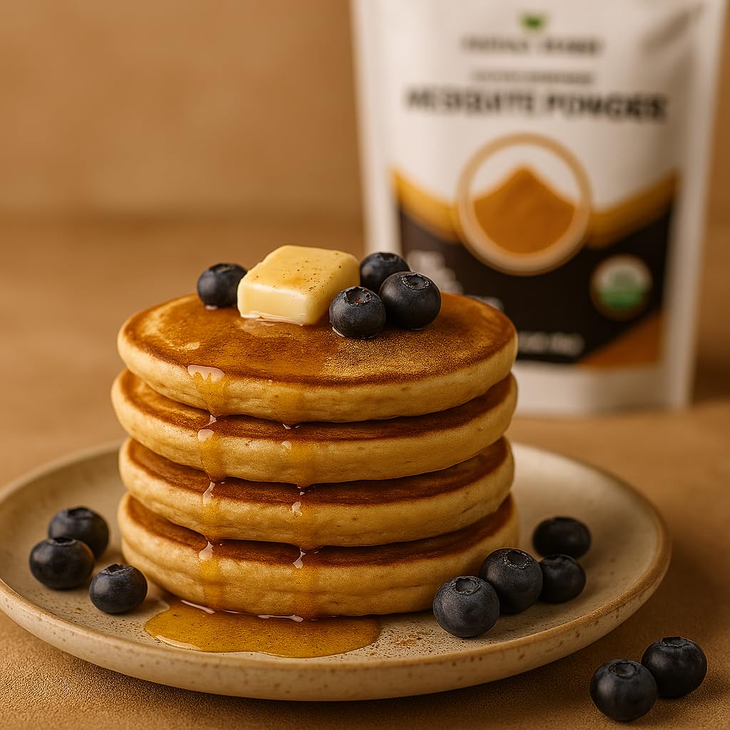 Mesquite Powder USDA Certified Non GMO, Vegan Protein Superfood Natural Fiber - Perfect for Smoothies and Baking 16 Ounces