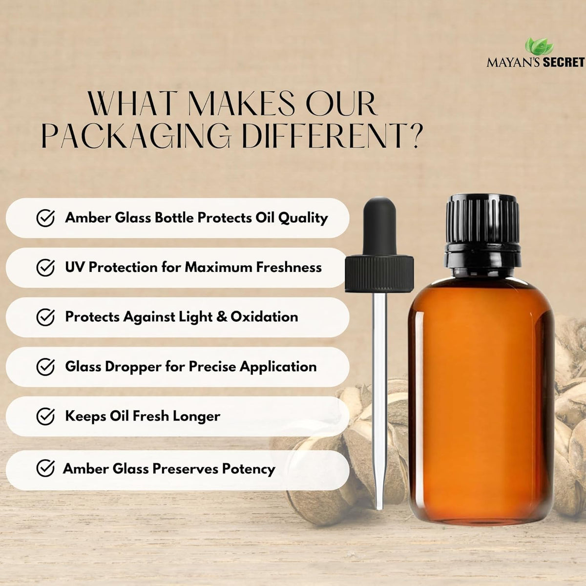 Mayan’s Secret Organic Sacha Inchi Oil Cold Pressed Pure Omega 3 6 9 Skin Hair Face Moisturizer 4 oz Glass Bottle