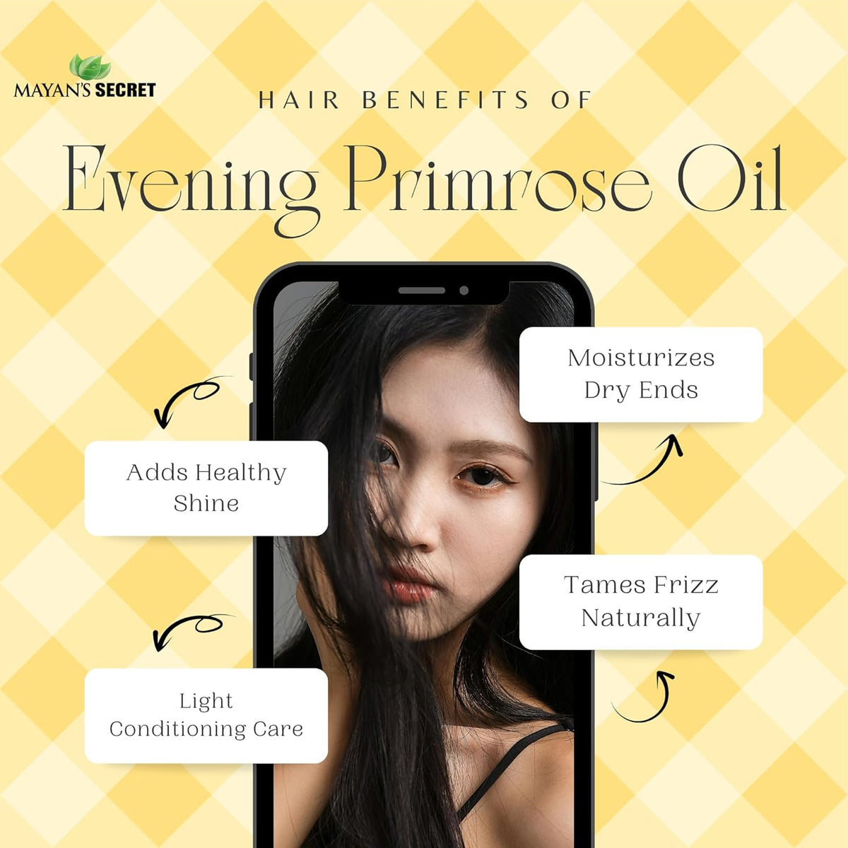 Mayan’s Secret Organic Evening Primrose Oil Cold Pressed USDA Organic Face Skin Hair Moisturizer Pure Natural Beauty Oil 4 oz