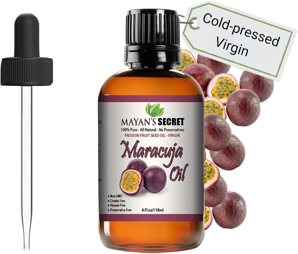 Passion Fruit Seed Essential Oil for Skin Care, Hair, Body Moisturizer for Face-Anti Aging Skin Care (Maracuja Oil (Passion Fruit), 4oz