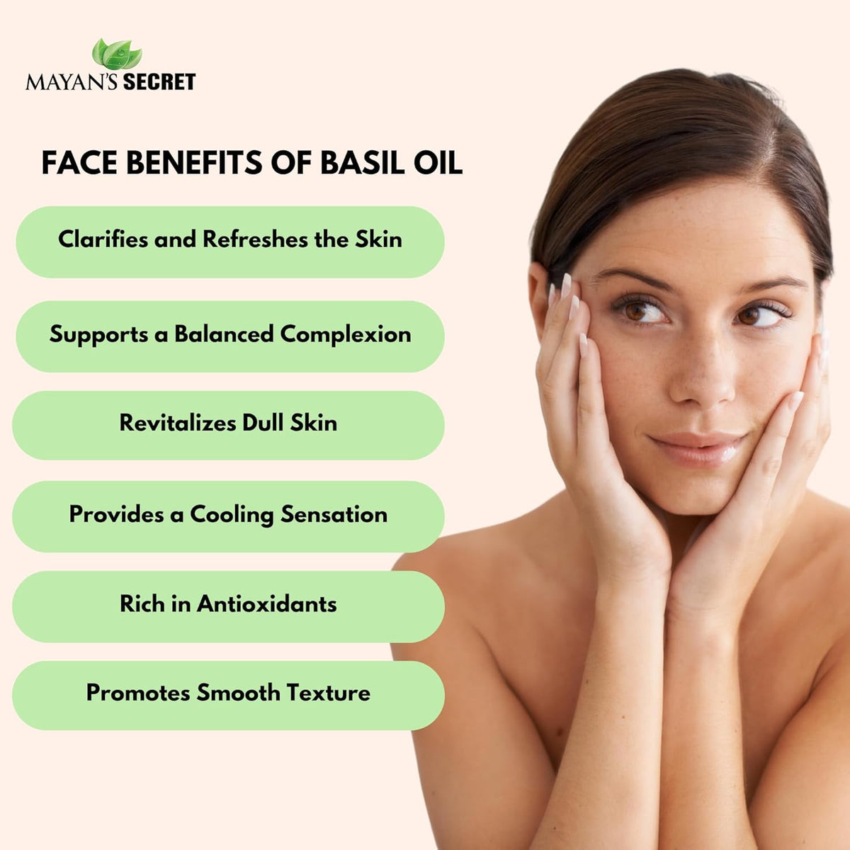 Mayan’s Secret Basil Essential Oil Pure Steam Distilled Ocimum Basilicum 4 fl oz 120 ml Aromatherapy Oil for Diffuser Massage DIY Skin and Hair Care