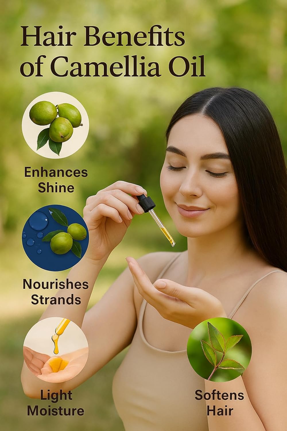 Organic Camellia Seed Essential Oil  Cold-pressed from Camellia oleifera seeds