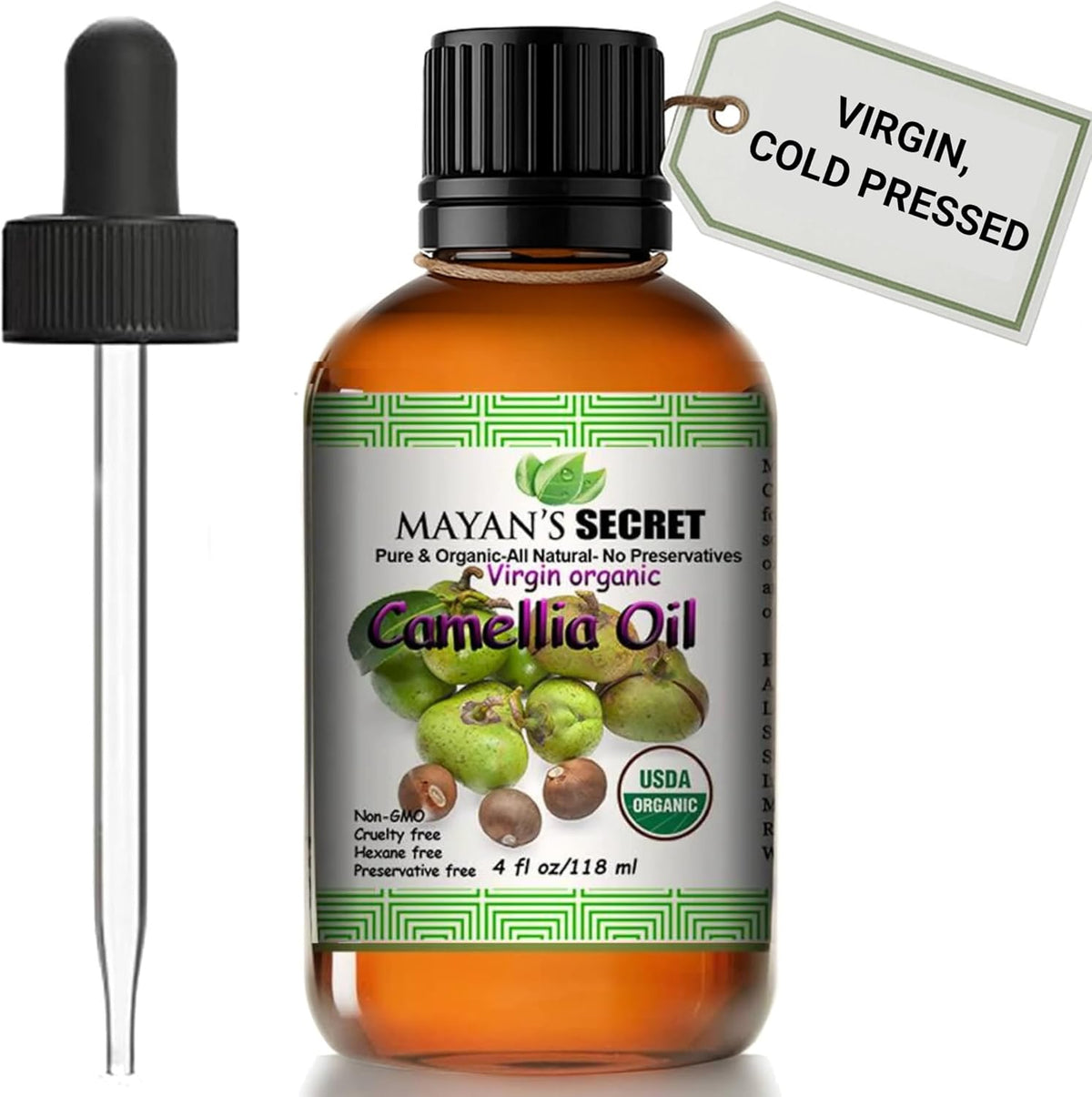 Organic Camellia Seed Essential Oil  Cold-pressed from Camellia oleifera seeds