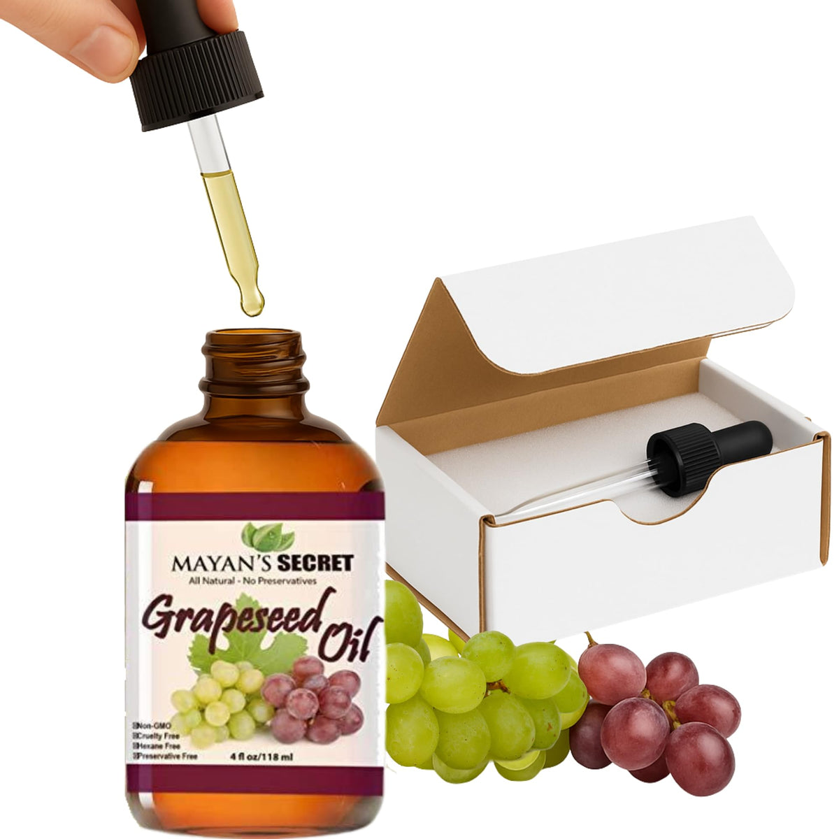 Mayan's Secret GRAPESEED OIL ANTI-AGING MOISTURIZER - Facial Cleanser  Essential to Reduce Skin Wrinkles and Stretch Marks | Dandruff Remover