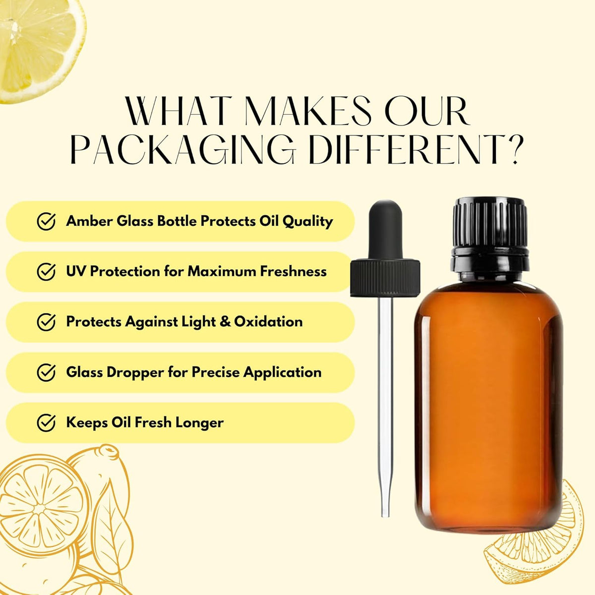 Mayan’s Secret Lemon Oil 100% Pure Cold Pressed Lemon Essential Oil for Skin Hair Aromatherapy 4 oz 120ml Amber Glass Bottle