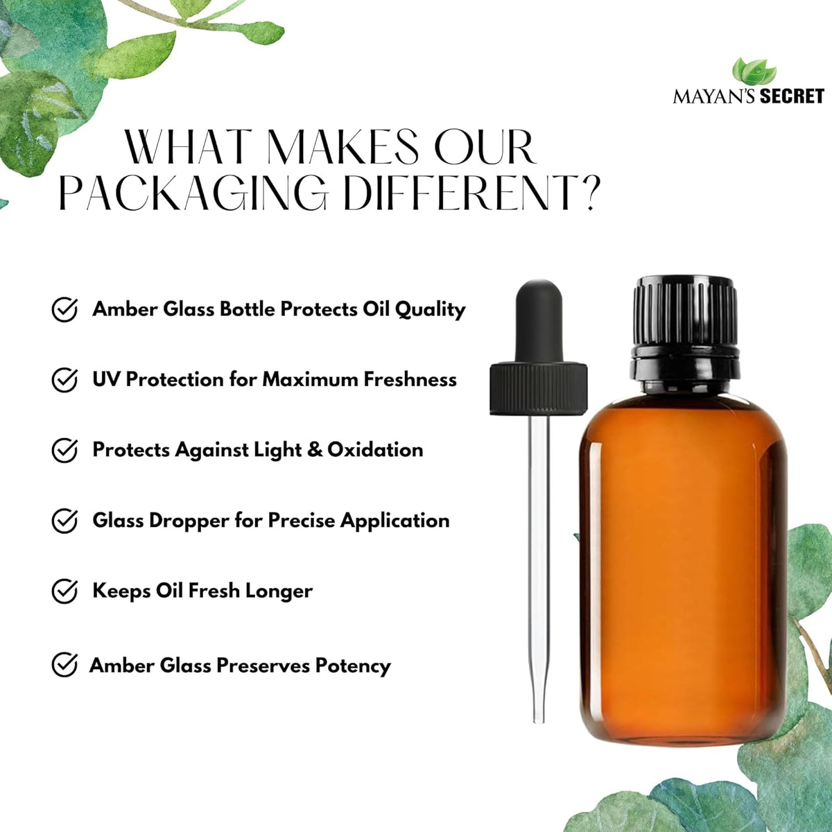 Mayan’s Secret Citriodora Eucalyptus Oil 100% Pure Steam Distilled Essential Oil for Skin Hair Scalp Aromatherapy and Diffuser Use 4 fl oz 118 ml Amber Glass Bottle with Dropper