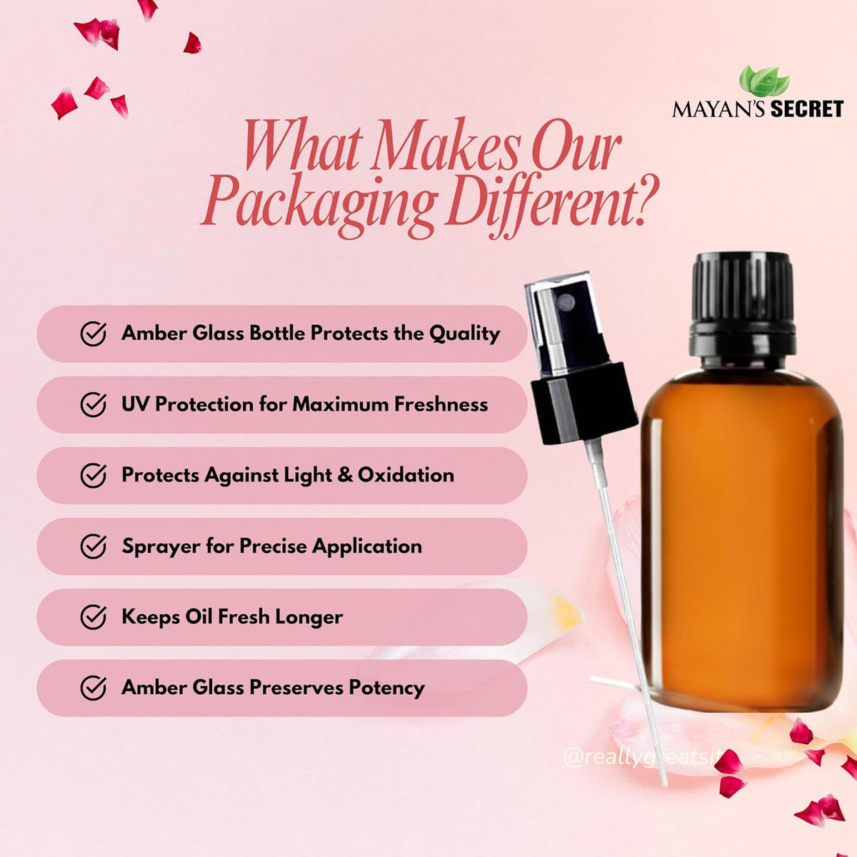 Mayan’s Secret Moroccan Rose Water Organic Facial Toner Hydrating Face Mist for Skin Hair 4 oz