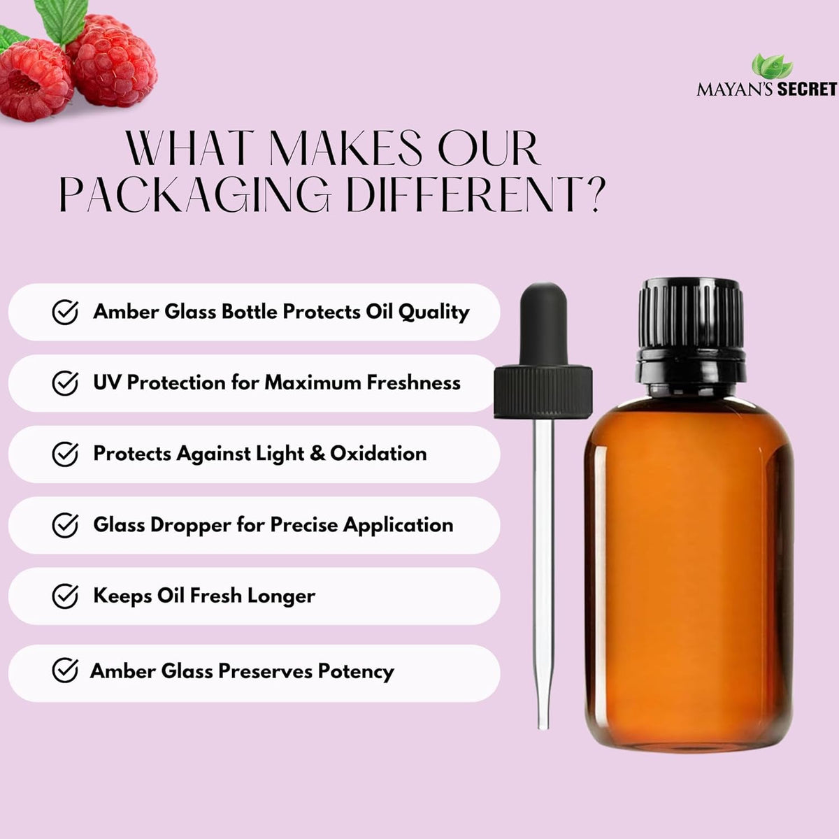 Mayan's Secret Red Raspberry Seed Oil Cold Pressed Unrefined (Virgin) Undiluted 100% Natural for face, hands,scars and breakouts (1 fl oz) (Red Raspberry Seed Oil, 4 fl oz)