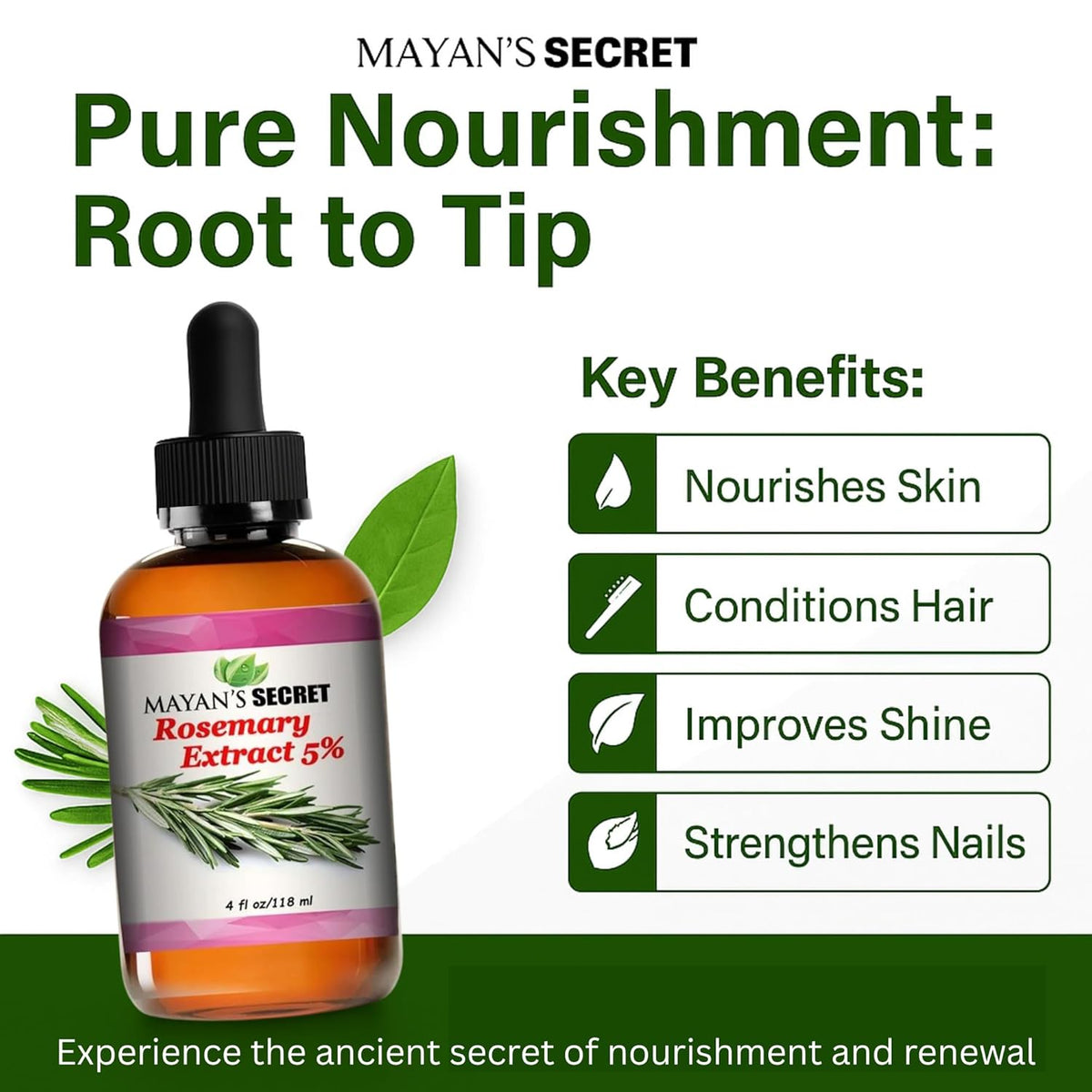 Rosemary Liquid Extract, Alcohol-Free (Rosmarinus officinalis) Antioxidant Protection 4 oz Glass Bottle