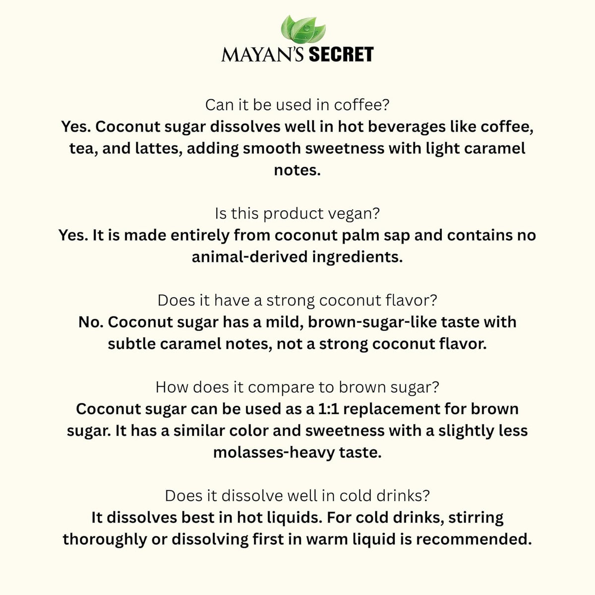 Mayan's Secret 2 lbs USDA Certified Brown Coconut Sugar Organic for Baking - Low Glycemic | Unrefined | Trace Minerals
