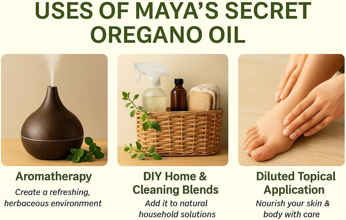 Mayan’s Secret USDA Certified Organic Oregano Essential Oil (100% Pure &amp; Natural - UNDILUTED) Huge 1oz Bottle - Perfect for Aromatherapy, Relaxation, Skin Therapy &amp; More