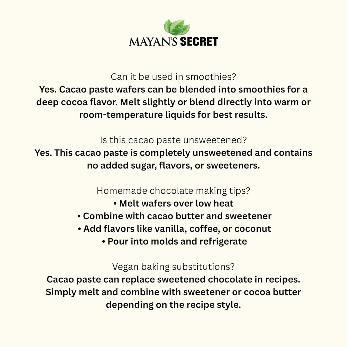 Cacao Paste Organic Raw Wafers Bulk 1 Pound Cacao Paste Unsweetened, Vegan,