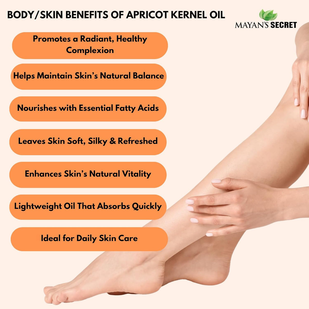 Organic Apricot Kernel Oil Cold Pressed Pure Face Skin Hair Moisturizing Beauty Oil 4oz