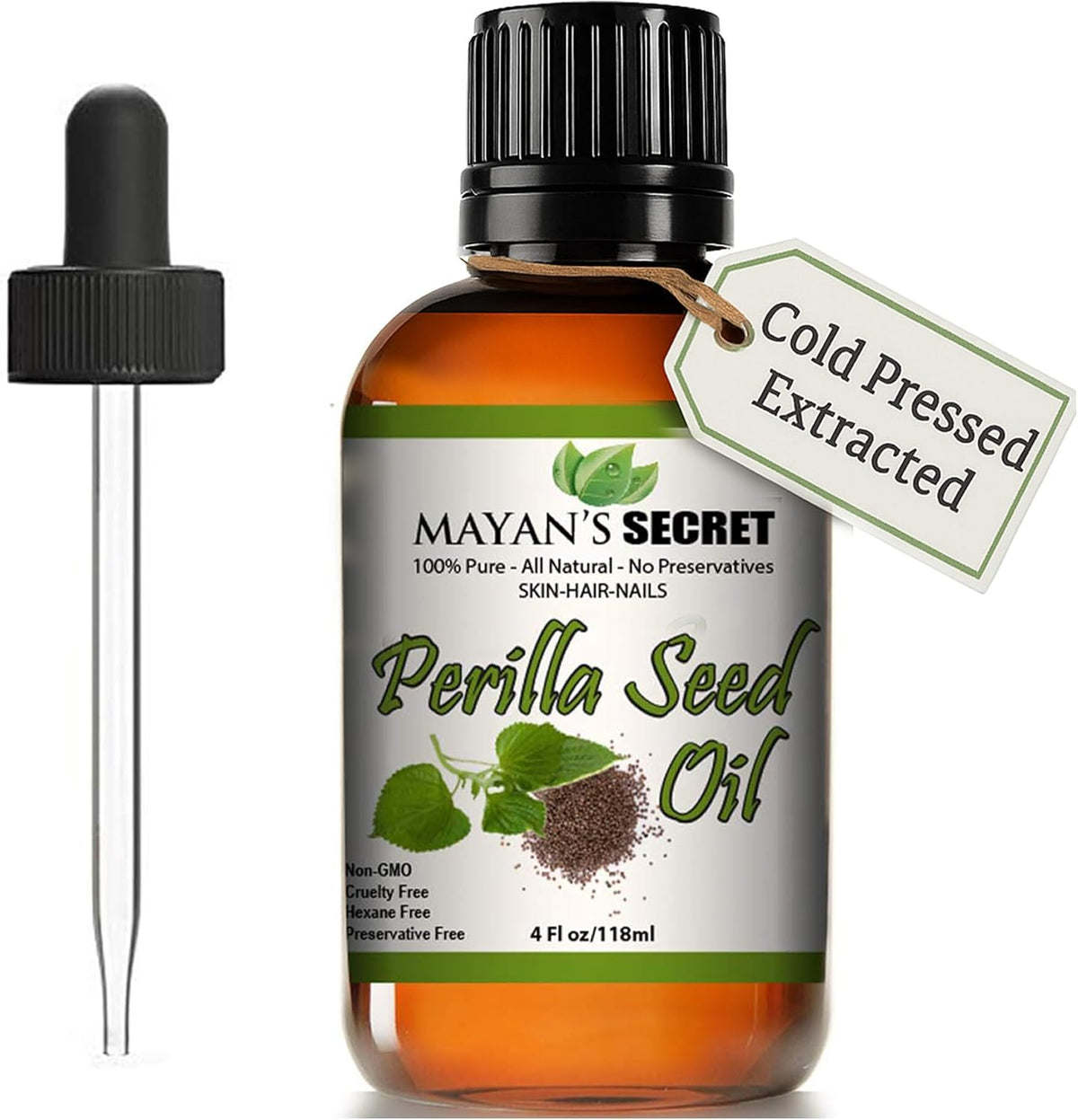 Perilla Seed Oil Omega-3 Essential Fatty Acid and Alpha-linolenic Acid for Skin