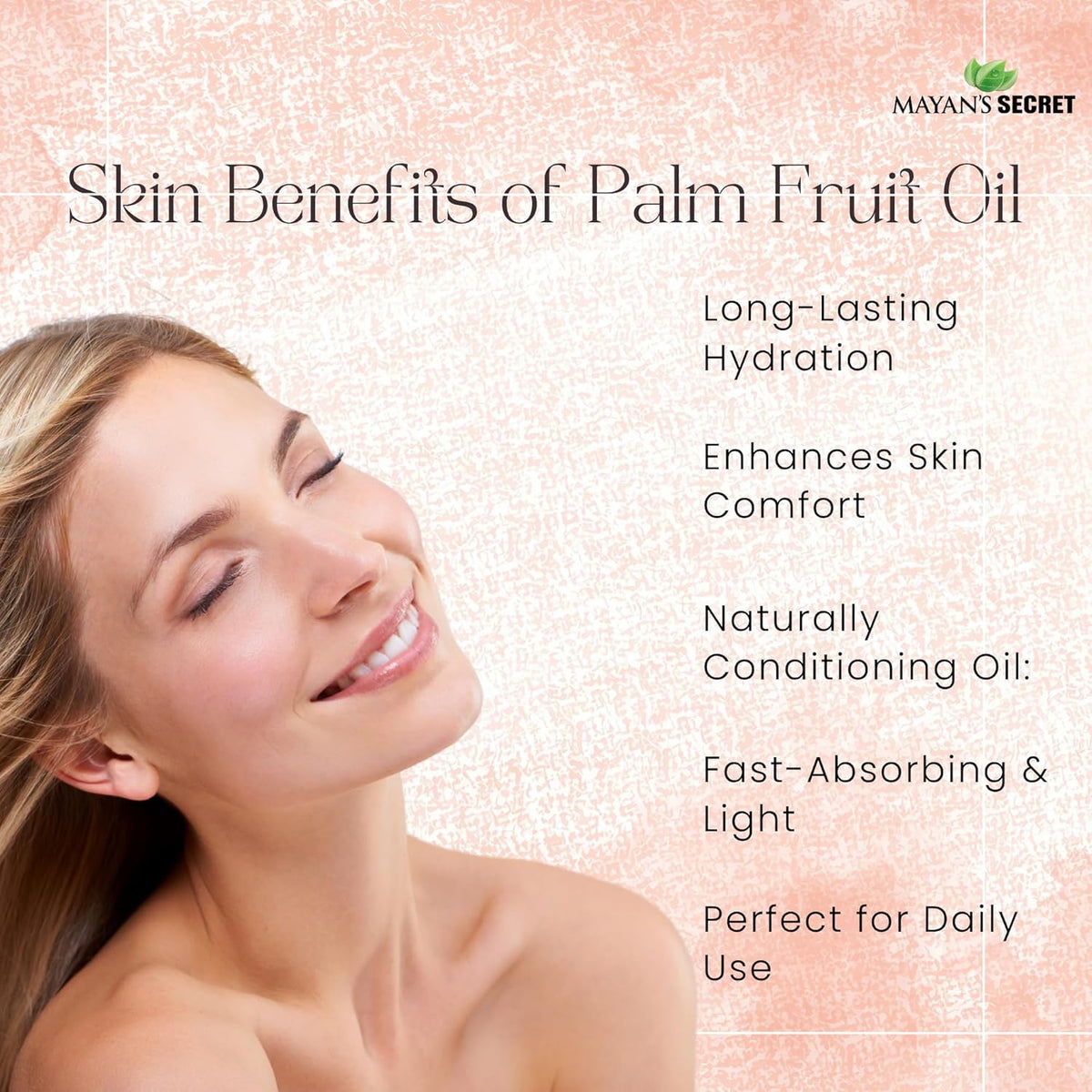 Mayan’s Secret Organic Palm Fruit Oil Cold Pressed Pure Moisturizing Face Body Hair Oil 4 oz Glass Dropper Bottle