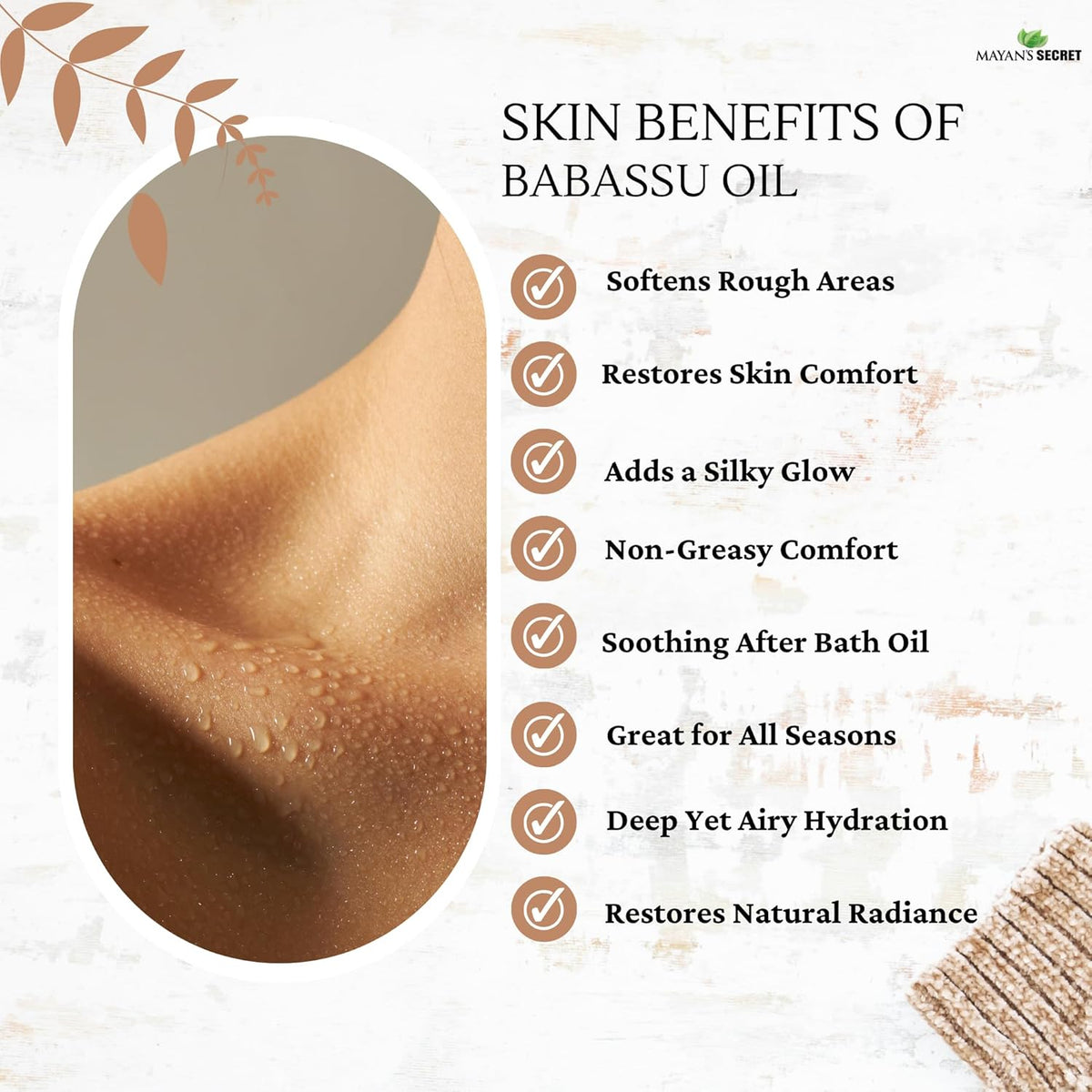 Mayan's Secret Babassu Oil Organic, 4oz - Carrier and Essential oils for Skin Care, Hair, Body Moisturizer for Face-Anti Aging