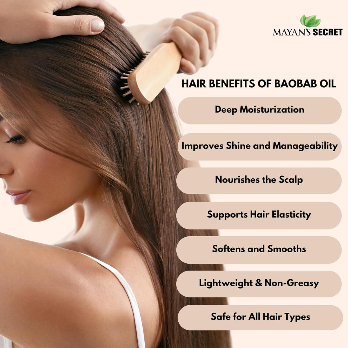 Mayan’s Secret Virgin Organic Baobab Oil Cold Pressed Unrefined for Skin Hair and Massage 4 fl oz