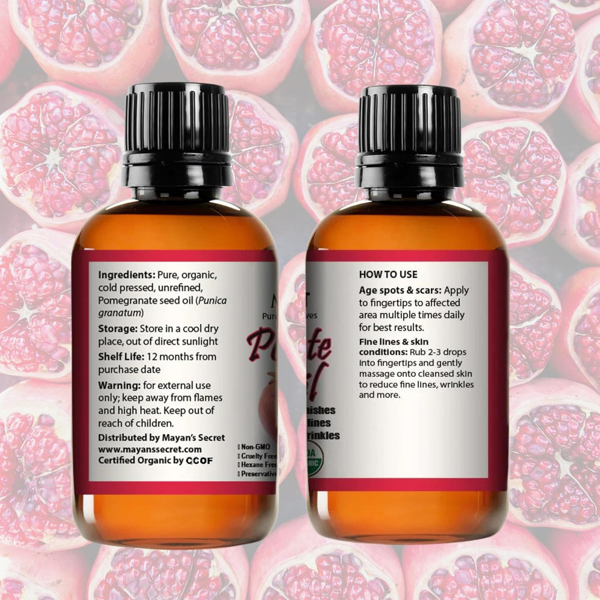 Organic Pomegranate Seed Virgin Oil - 1oz