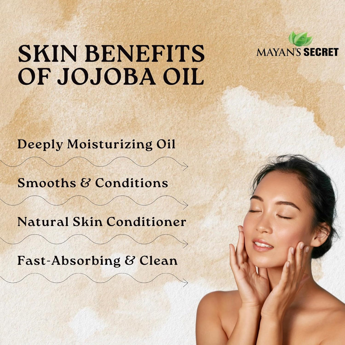 Mayan’s Secret Organic Jojoba Oil Cold Pressed Unrefined Pure Natural Moisturizing Oil for Hair Skin Nails Face USDA Organic
