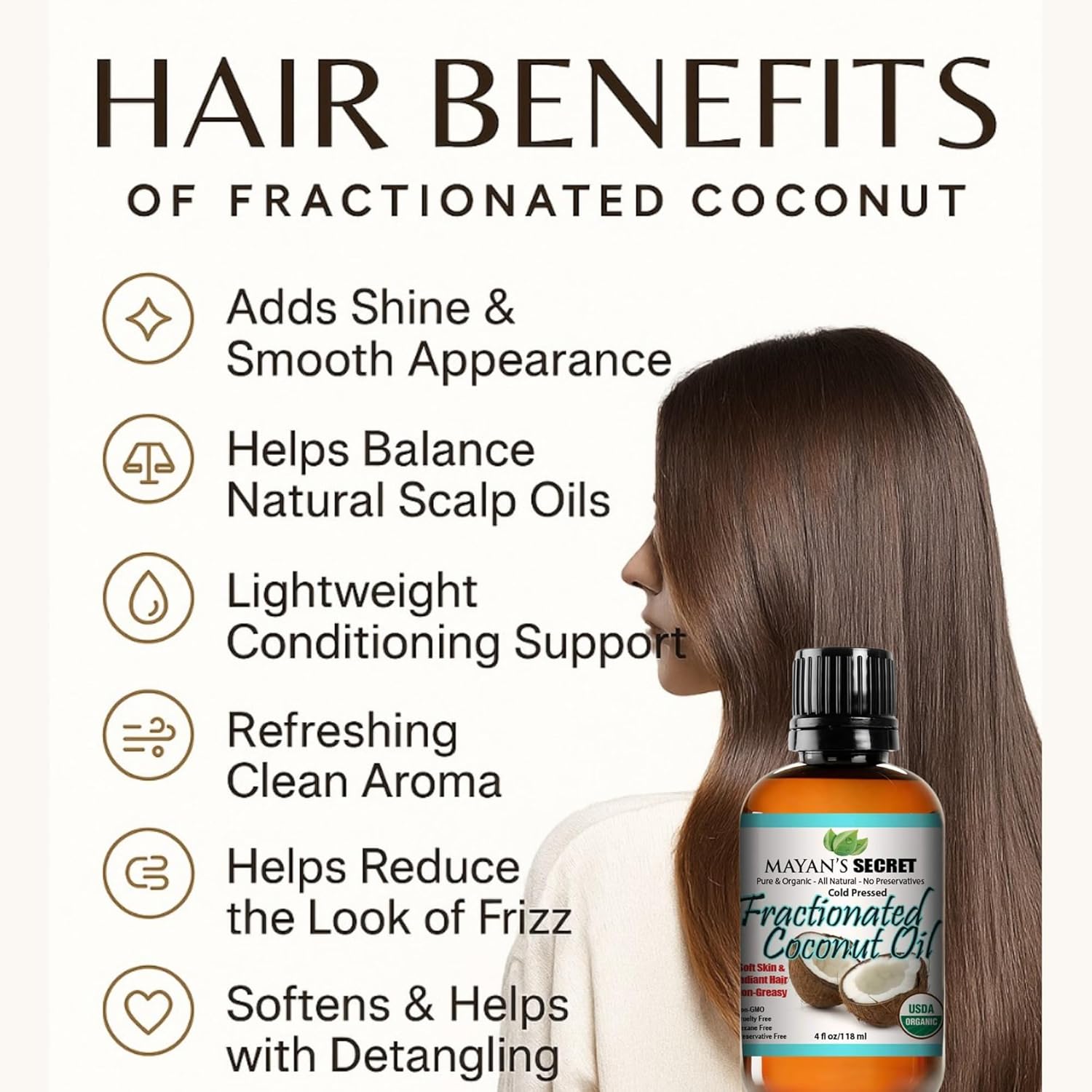 Organic Fractionated Coconut Oil - Fractionated Coconut Oil - Mayan's Secret Organic Fractionated Coconut Oil - Fractionated Coconut Oil - Mayan's Secret