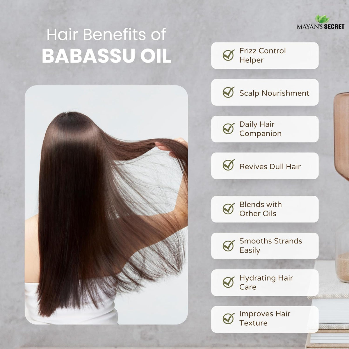 Mayan's Secret Babassu Oil Organic, 4oz - Carrier and Essential oils for Skin Care, Hair, Body Moisturizer for Face-Anti Aging