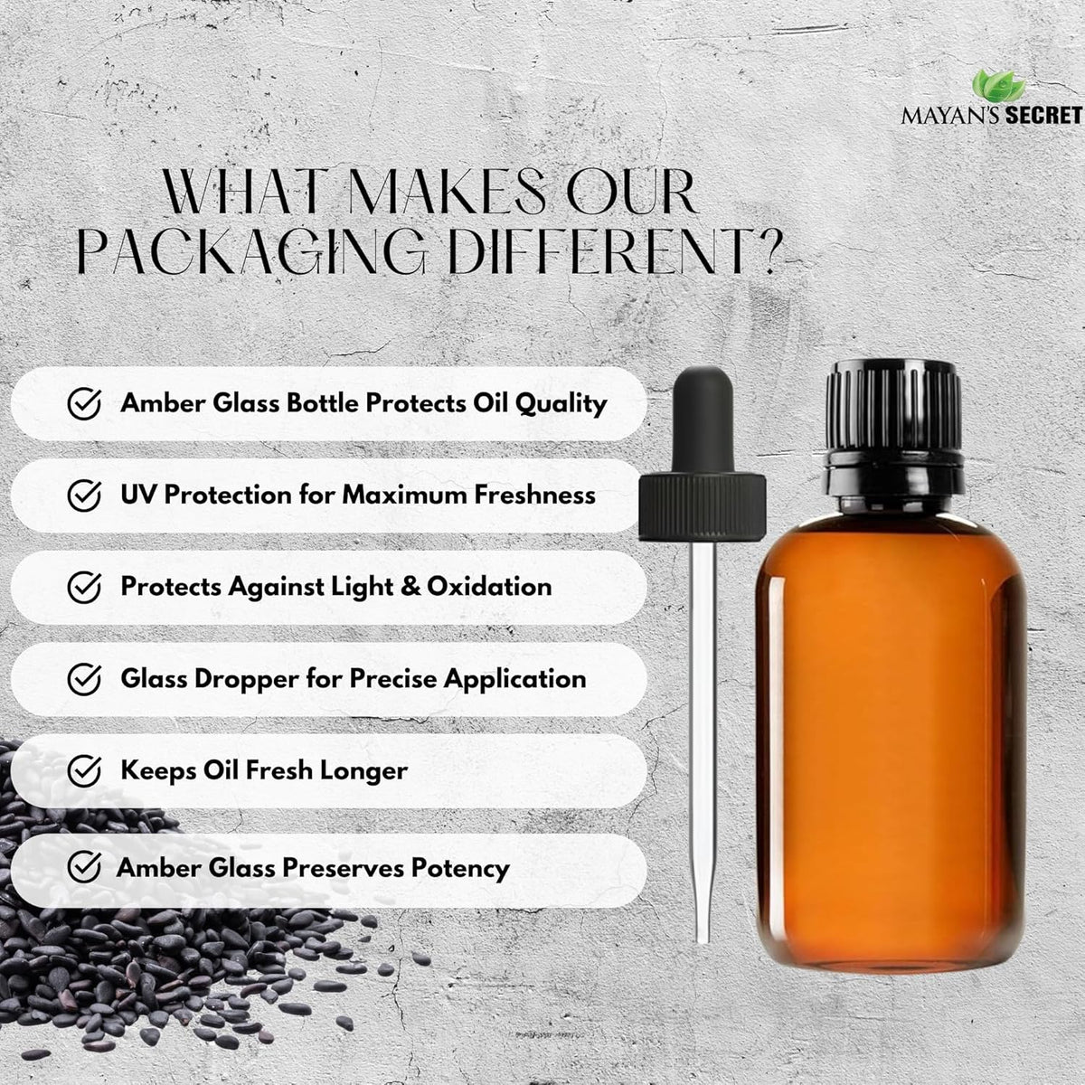 Mayan’s Secret Organic Black Seed Oil 4 oz 118 ml Nigella Sativa Virgin Cold Pressed USDA Organic Hair Skin Body Oil