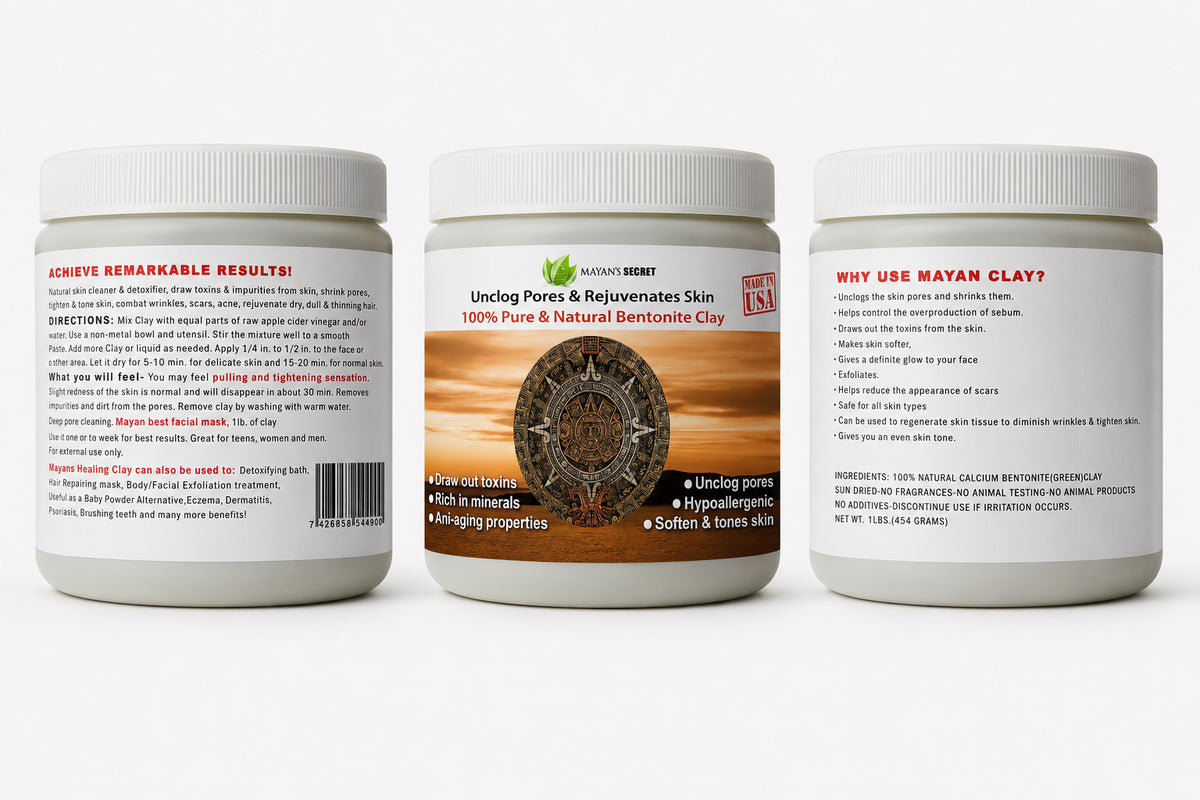 Mayan Pure Indian Healing Clay Powder Mask - 1 lb