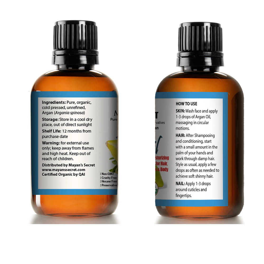 USDA Organic Avocado Oil 4 oz Glass Dropper Bottle Mayan’s Secret Unrefined Cold Pressed Persea Gratissima Pure Virgin Oil for Skin Hair Face Body