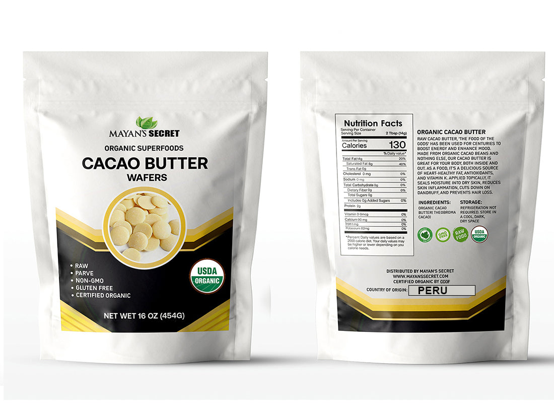 Organic Raw Cacao Butter Wafers
