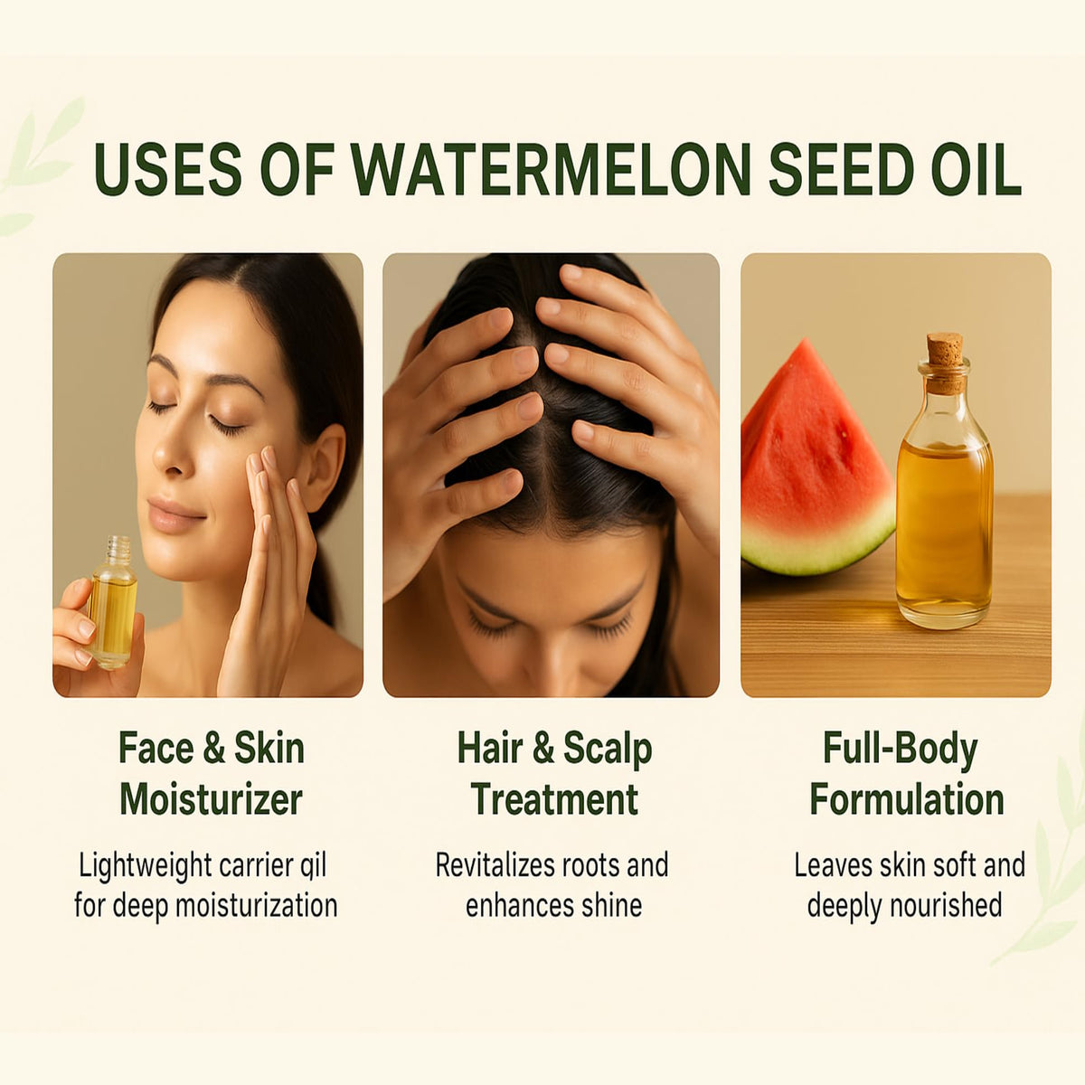Mayan's Secret 100% Kalahari Watermelon Seed Oil Cold Pressed/Virgin/Undiluted Carrier Oil | For Face, Hair and Body - 1oz