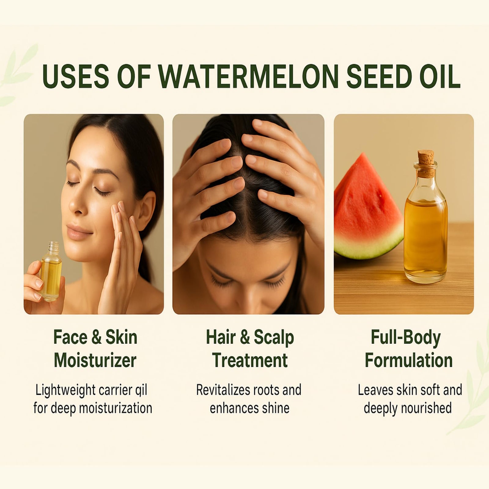 Mayan's Secret 100% Kalahari Watermelon Seed Oil Cold Pressed/Virgin/Undiluted Carrier Oil | For Face, Hair and Body - 1oz