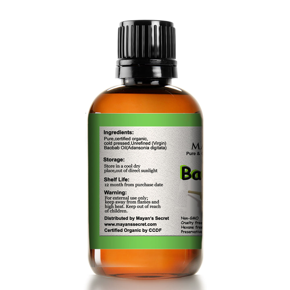 Baobab Oil 100% Natural Cold-Pressed Carrier Oil – Shoprythm
