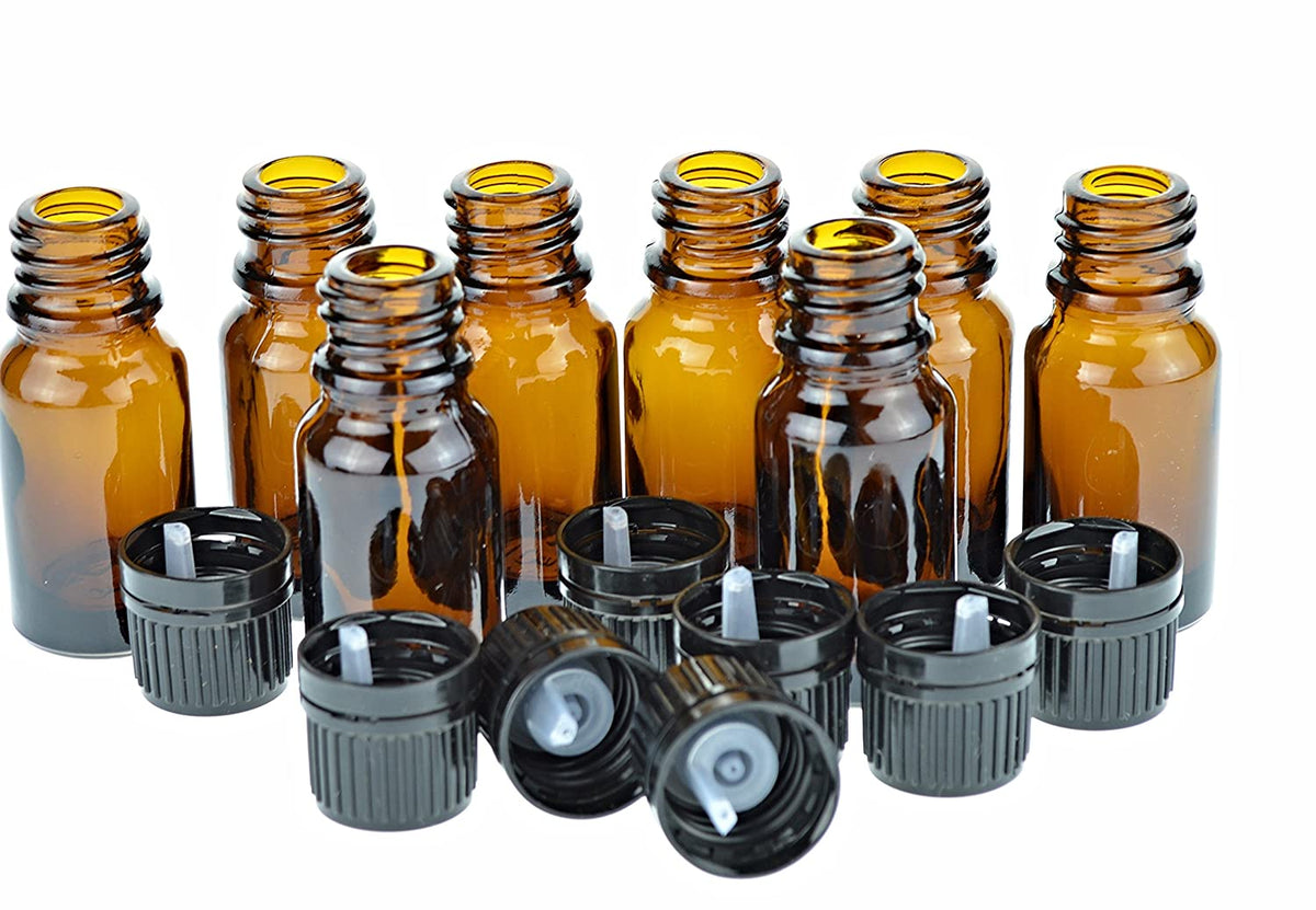 Essential Oil Bottles Amber -Choose 10ml, 1oz or 4oz
