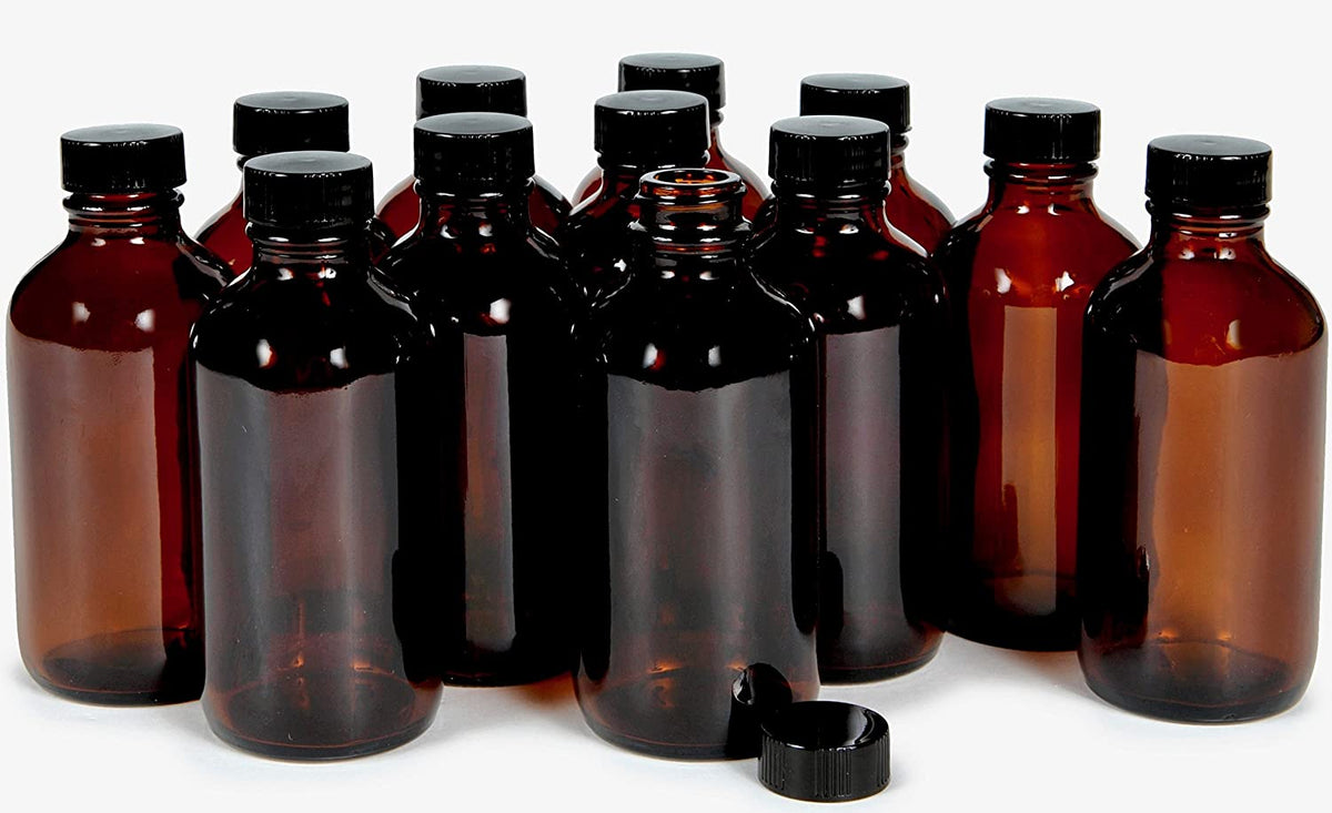 Essential Oil Bottles Amber -Choose 10ml, 1oz or 4oz