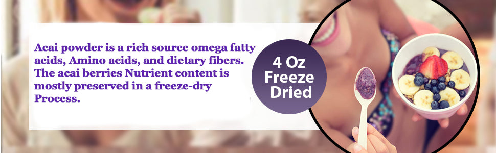Organic Acai Powder Freeze Dried Antioxidant