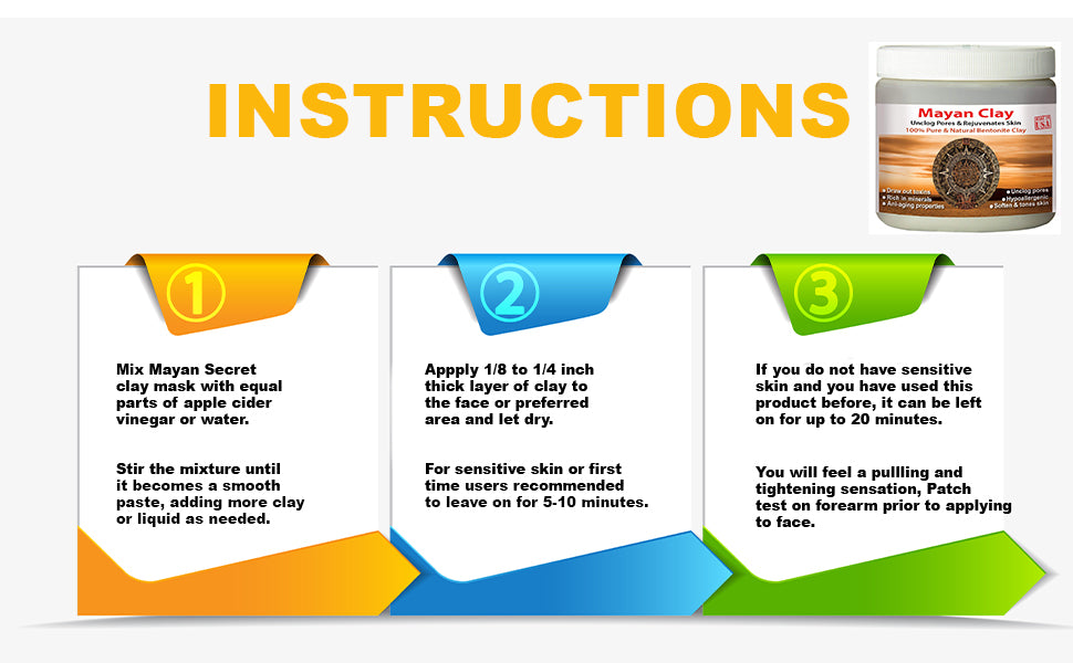 Mayan Pure Indian Healing Clay Powder Mask - 1 lb