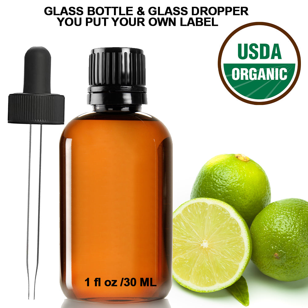 Ready to Label USDA Organic Key Lime Essential Oil