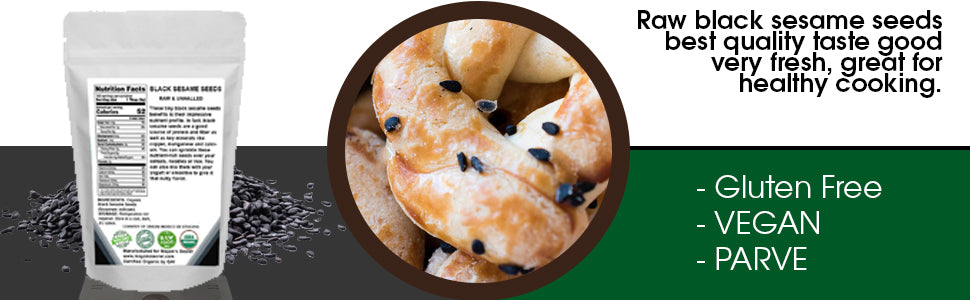 Black Sesame Seeds Raw - Unhulled Organic