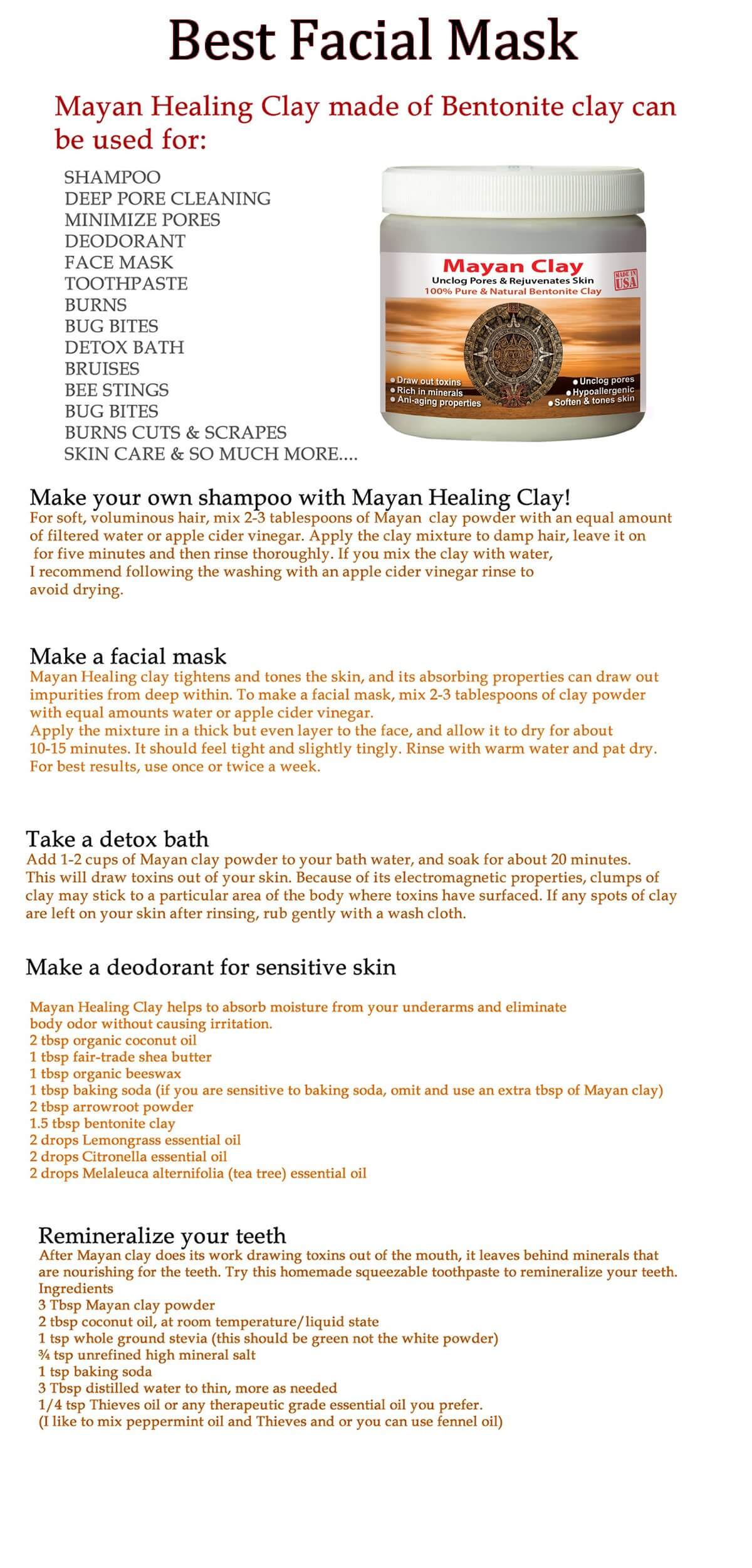 Mayan Pure Indian Healing Clay Powder