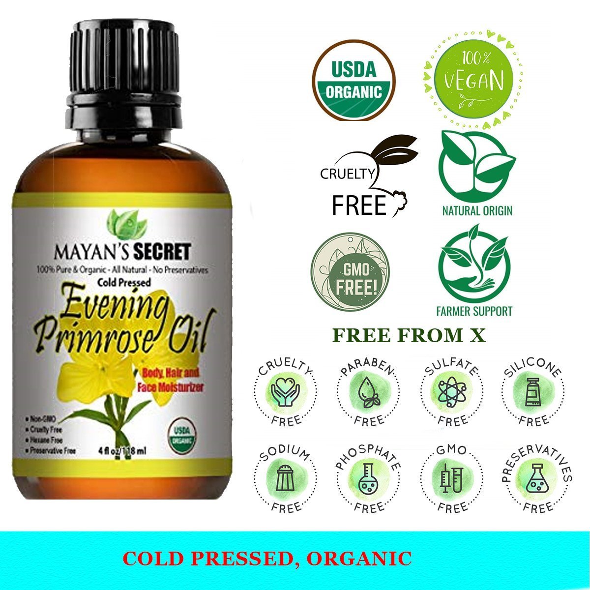 Organic Evening Primrose Essential Oil