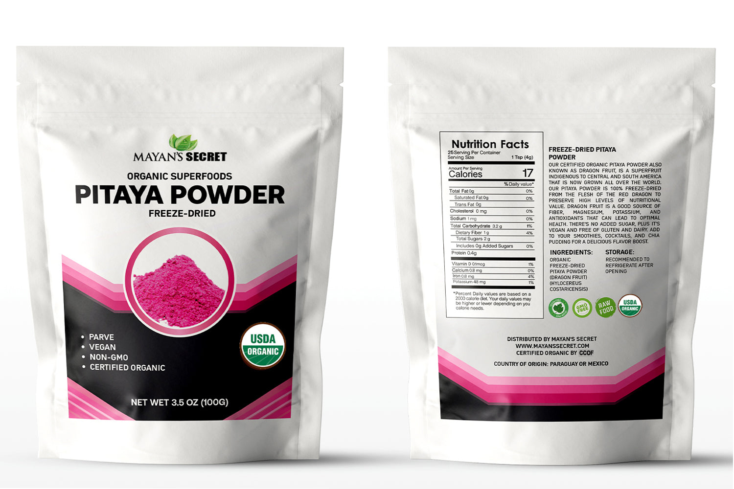 Pitaya Powder Organic Freeze Dried
